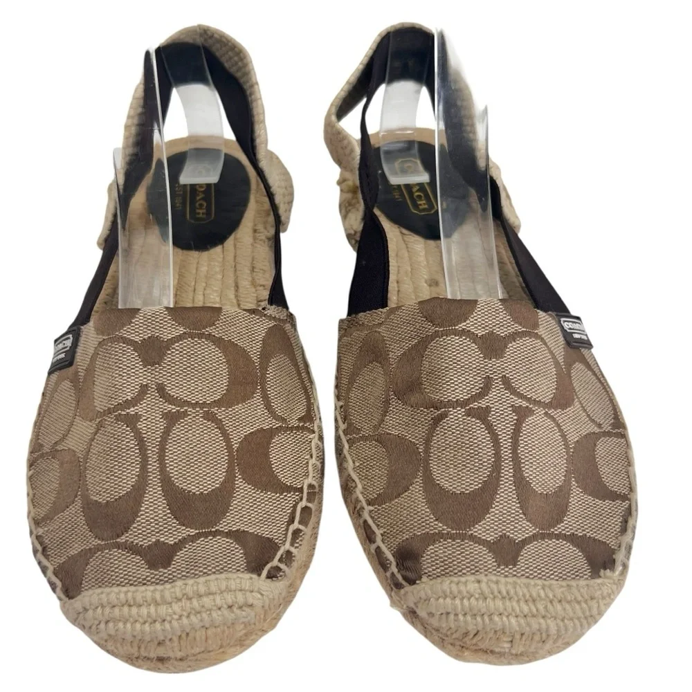 Coach Rayanne Espadrille Sling Flat Brown/Tan